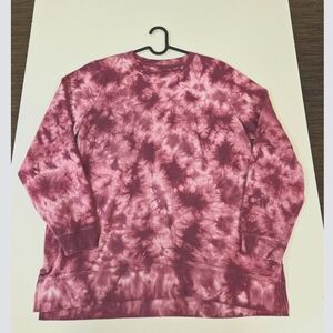Women’s Sonoma Pink Tie-Dye Sweatshirt XXL 3/4 Sleeves